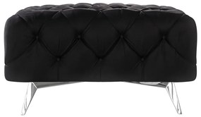 Taburet negru cu tapițerie din catifea Chelsea – Ropez