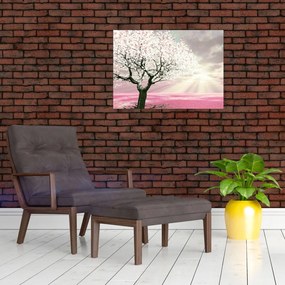 Tabloul copacului roz (70x50 cm)