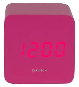 Karlsson 5982BP ceas LED de design cu alarmă roz,7 cm