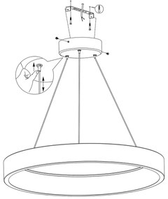 Lustră LED RGBW dimabilă pe cablu MARGHERA-Z LED/26W/230V Eglo 900068