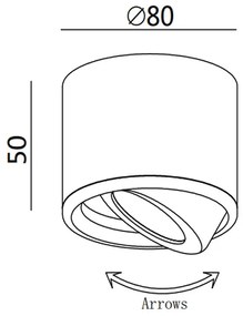 Fabas 3430/71/102 - LED Lampa spot ANZIO 1xLED/6W/230V