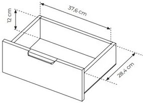 Set 2 buc. noptiere Versaccio D (Stejar scandi + Negru). 1071405