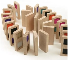 JOC DOMINO DIN LEMN, DIVERSE TEXTURI - ANDREU TOYS (ANT16115)
