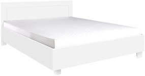 Pat matrimonial 140 cm Camber C23 (Alb) (cu somieră). 1043048