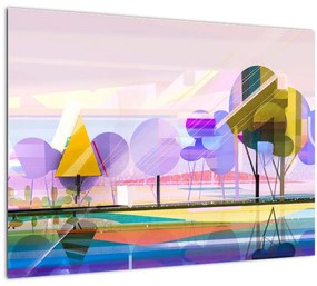 Tablou - Peisaj, abstracție (70x50 cm)