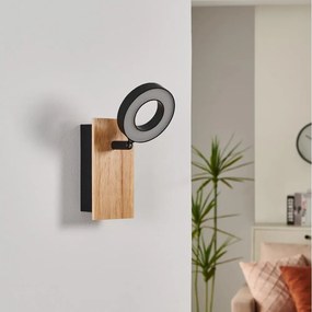 Eglo RIELVES 901202 - Aplica spot LED de perete, 4,2 W, 230 V, negru/maro