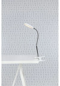 Veioză cu LED și clips Markslöjd Flex, alb