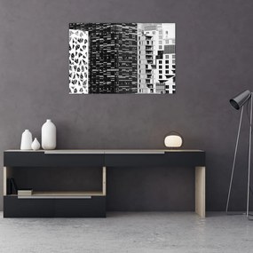 Tablou cu arhitectura alb neagră (90x60 cm)