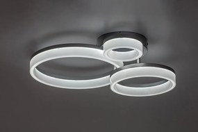 Plafoniera LED design geometric circular Amilia crom