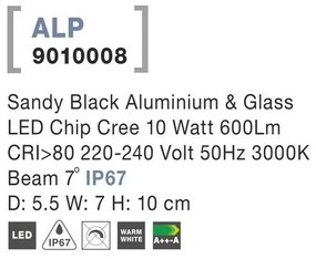 Aplica de perete LED iluminat exterior IP67 ALP NVL-9010008