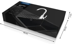 Concept BDG3334BC - baterie pentru chiuvetă 33,5 cm, granit/negru