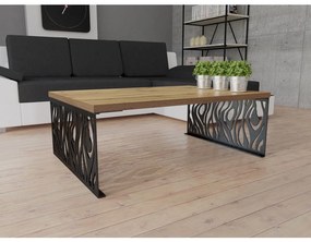 Măsuță de cafea 01 Louvre (negru mat + Stejar craft). Promo -17%. 1070106