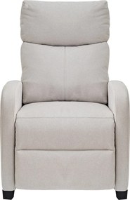 Fotoliu de relaxare, Spatar Rabatabil 135°, Suport picioare extensibil, Material textil, Bej Barrel-03