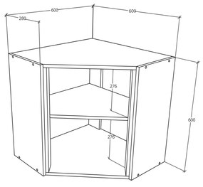 Corp haaus Karo, Stejar Bronz/Alb, 60 x 60 x 60 cm