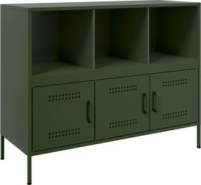 vidaXL Dulap, verde măsliniu, 100,5x39x79 cm, oțel