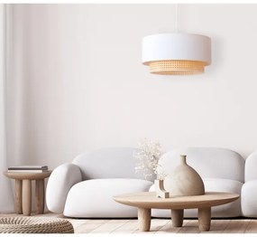 Duolla - Lustră pe cablu BOHO 1xE27/15W/230V d. 45 cm crem/ratan