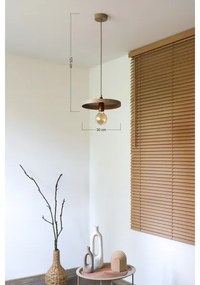 Duolla - Lustră suspendată pe cablu IRONLINE 1xE27/15W/230V Ø 30 cm bej/cupru