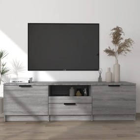 Comodă tv, sonoma gri, 140x35x40 cm, lemn prelucrat