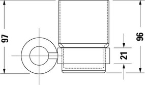 Duravit D-Code Pahar, dreapta
