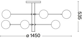 Lustră LED pe tijă Ideal Lux COSMOPOLITAN 12xG9/3W/230V