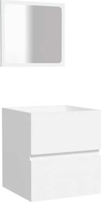 vidaXL Dulap de baie cu oglindă, alb, lemn prelucrat