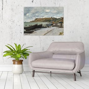 Tablou pe sticlă - Claude Monet, Sainte Adresse, reproducere (70x50 cm)