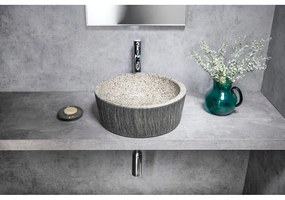 Chiuvetă gri închis rotundă din ceramică ø 41 cm Priori – Sapho