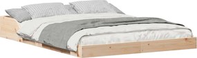 vidaXL Cadru de pat Maro 140 x 190 cm Lemn de pin masiv