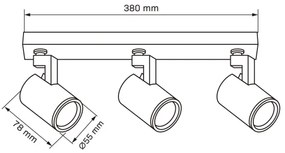 Spot LYNX 3xGU10/10W/230V alb