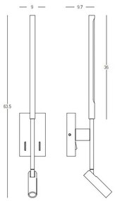 Aplica LED de perete stil minimalist Mija alba