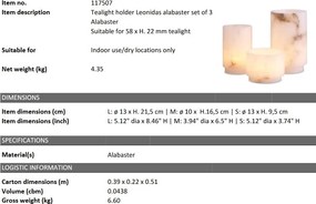 Set de 3 suport lumanare design LUX Leonidas