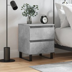 826900 vidaXL Noptieră, gri beton, 40x35x50 cm, lemn compozit