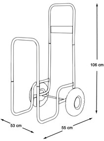 Carucior transport lemne
