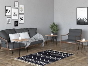 Set 3buc. măsuțe cafea Pakamo (negru + pin atlantic). 1094319