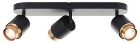 Brilliant - Spot LED COVELO 3xGU10/5W/230V, negru/auriu