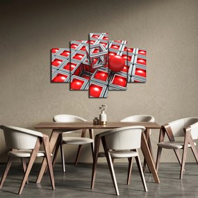 Tablou - Abstract metalic 3D (150x105 cm)