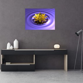 Tablou pe sticlă - Lotus (70x50 cm)