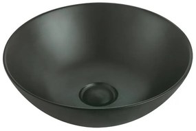 Lavoar pe blat Fluminia, Sexy Black, rotund, diametru 40 cm, negru mat