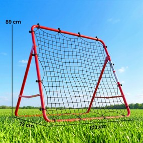 SPORTNOW Plasă Rebounder pentru Fotbal, Ușor de Montat, cu 5 Unghiuri Ajustabile, Echipament Portabil pentru Antrenament și Practică de Fotbal, Baseball și Softball în Grădină sau în Parc | Aosom Romania