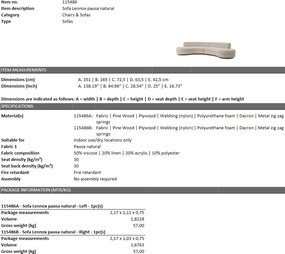 Canapea design modern Lennox 115486 HZ