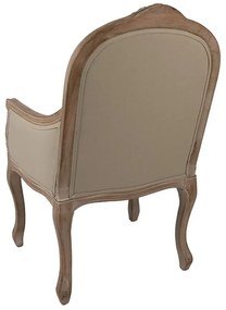 Fotoliu shabby chic, bej, stofa, 62x58x101 cm