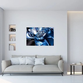 Tablou cu abstracție - cercuri (90x60 cm)