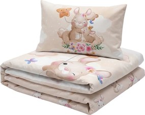 Lenjerie de pat din bumbac pentru patut BUNNY STAR bej Dimensiune lenjerie de pat: 40 x 60 cm | 100 x 135 cm
