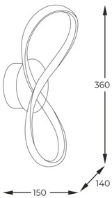 Aplica de perete LED design moderna FERMI