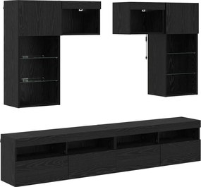 vidaXL Unități pentru Pereți de TV Pe perete 6 pcs Stejar Artizanal