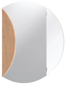 Oglinda rotunda masuta toaleta VOX Simple, Stejar
