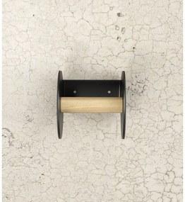 Suport pentru hârtie igienică negru de montat pe perete Bull – LIND DNA