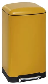 Cos gunoi Retro Line, Yellow, 30 litri, cu pedala, 34x32x61cm