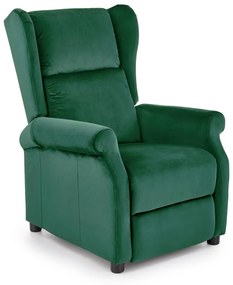 Fotoliu recliner Agustin 2 velvet verde H107 cm