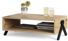 Set de mobilier VIK Stejar Artisan - DULAP Radio TV/ PENTRU TV + MASĂ / BANCĂ + BIBLIOTECĂ | SET DE MOBILIER CAMERA DE ZI